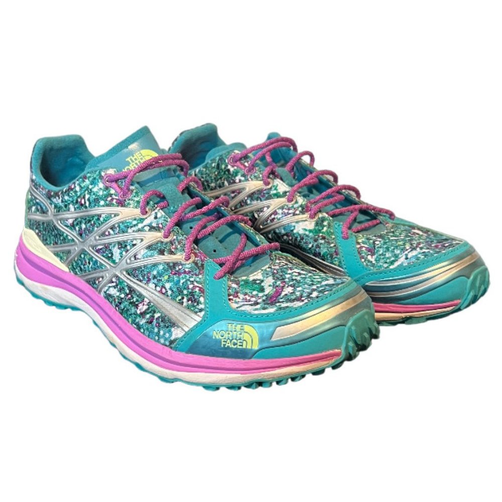The North Face Ultra TR II Vibram Trail Running Hiking Shoe Aqua Purple 9.5